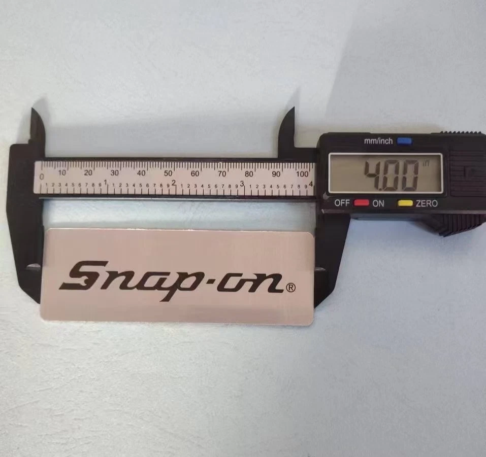 4-дюймовые ЗАЩЕЛКИВАЮЩИЕСЯ наклейки с логотипом ящика инструментов тиски значки алюминиевая эмблема клейкая наклейка - Изображение 3 из 4