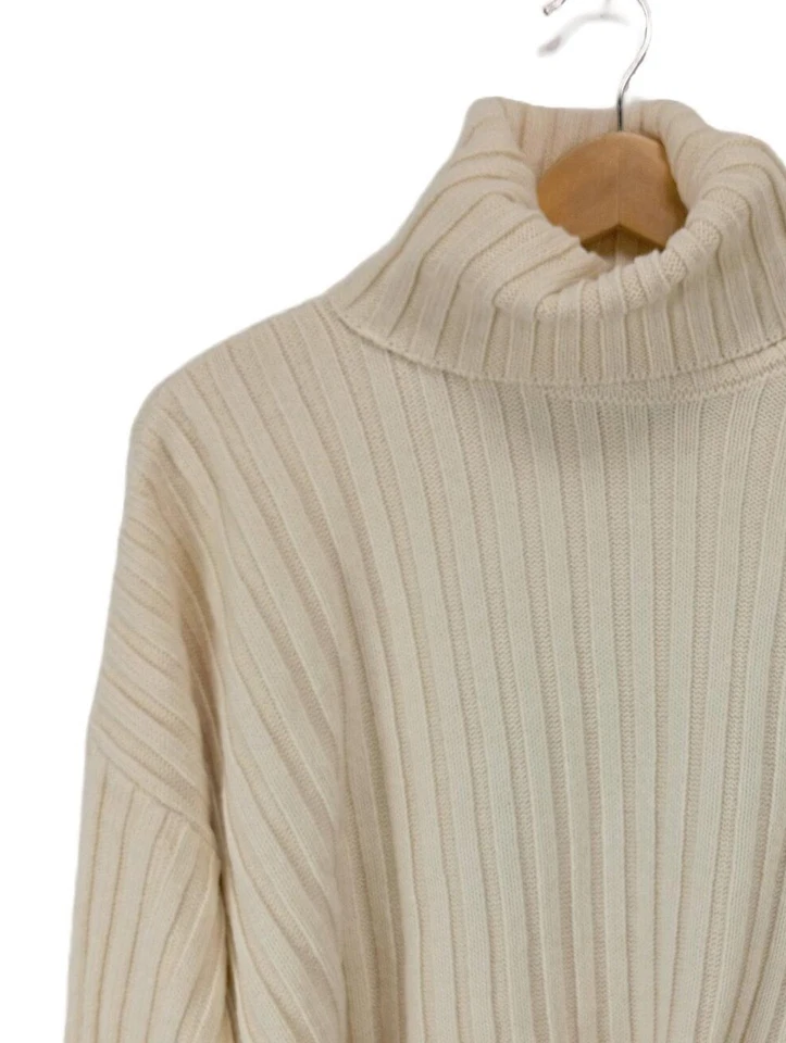 STRADIVARIUS Pull-over à col roulé Dames Pull T EU 36 crème style décontracté - Photo 3/4