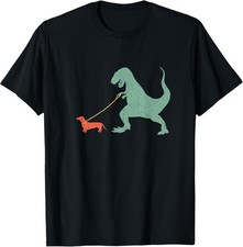 Cute Dachshund Dinosaur Funny Wiener Dog Tee - Made In Usa Tee - Made In Usa