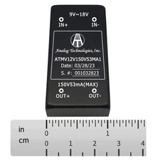 ATMV12V150V53MA1 8W Isolated DC-DC Power Module 12V Input 150V 53mA Output