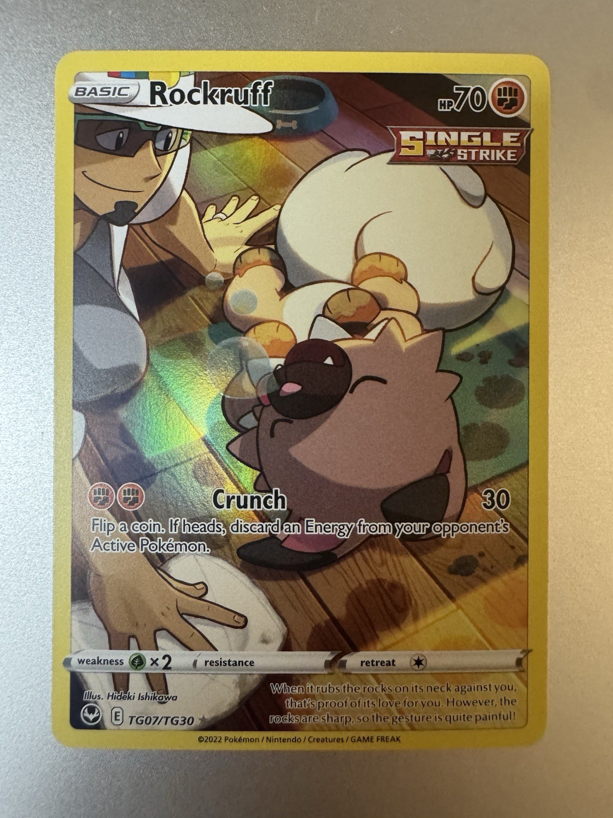 Rockruff TG07/TG30 SWSH12 Silver Tempest Trainer Gallery Full Art Holo Eng