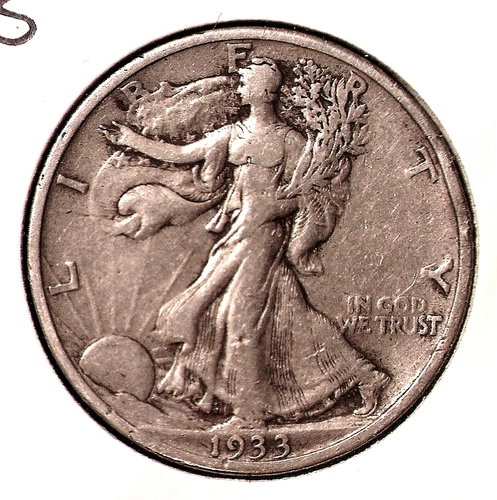 1933-S Walking Liberty Half Dollar, VF #2854