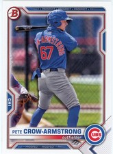 2021 Bowman Draft Prospect Rookie Pete Crow-Armstrong #12 Cubs