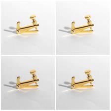 Violin Fine Tuners Stainless Steel Adjusters, Gold 1/2-1/4 Size Part, 4PCS