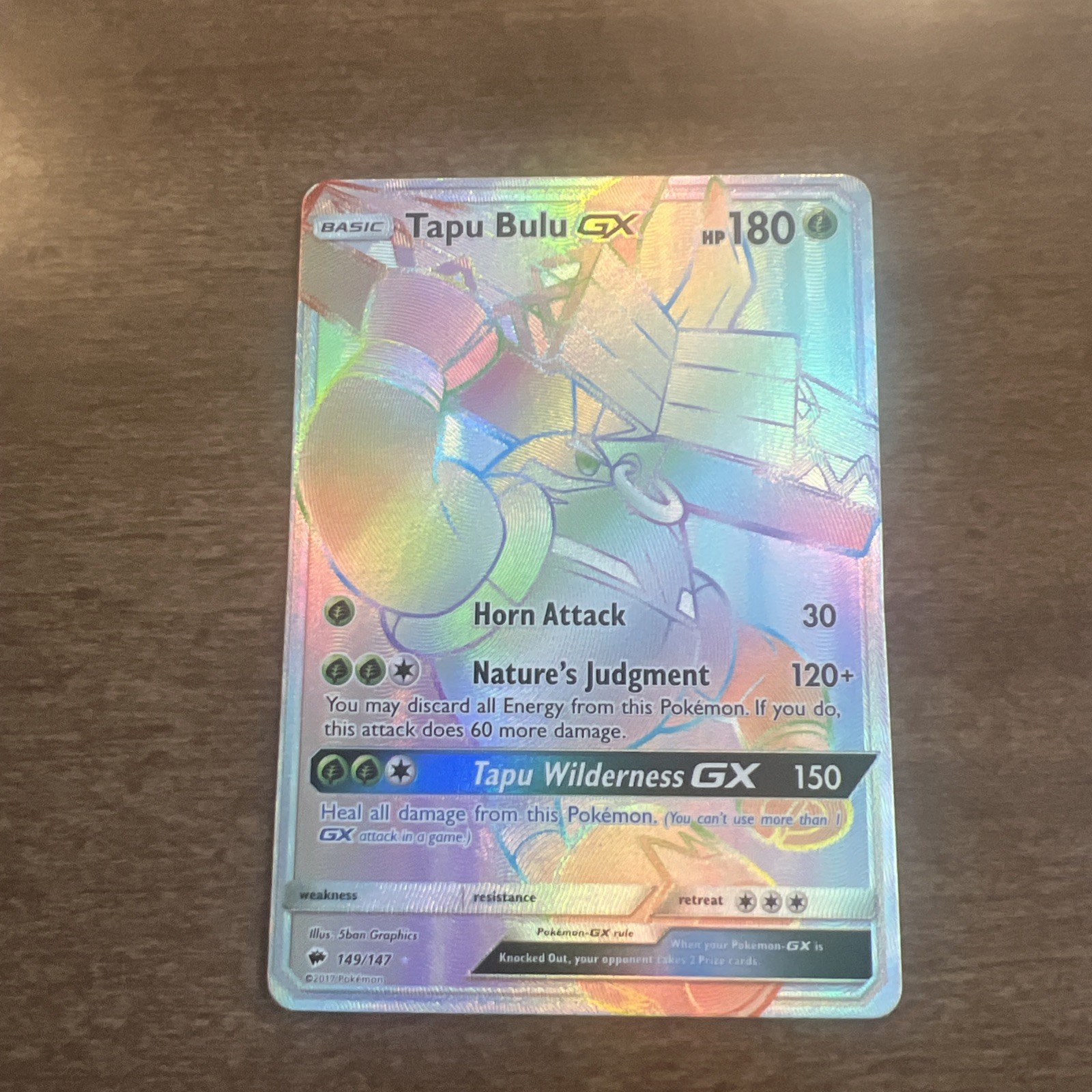 Tapu Bulu GX - 149/147 - Pokemon Burning Shadows Sun & Moon Secret Rare Card NM