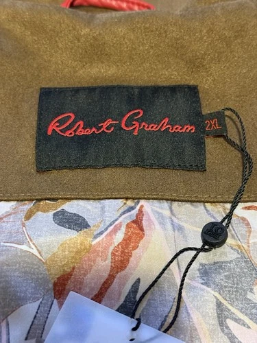 Robert Graham RG-109 Brown Full Zip Lined Jacket Men’s 2XL Regular Fit image 3