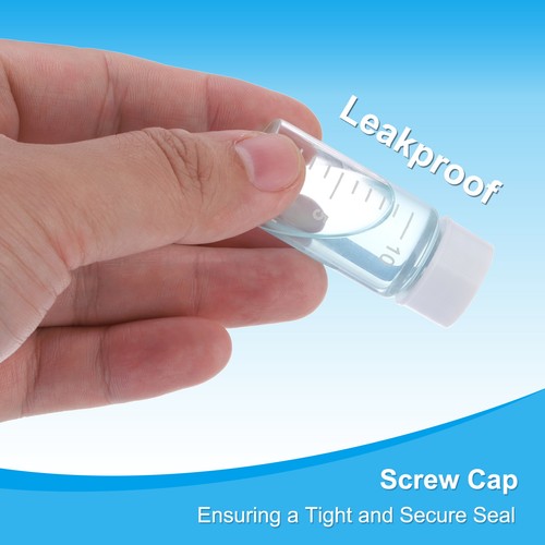 5 Pcs 40ml Clear Glass Vials with White Screw Caps, Sealed Bottles with Scale - Afbeelding 5 van 6