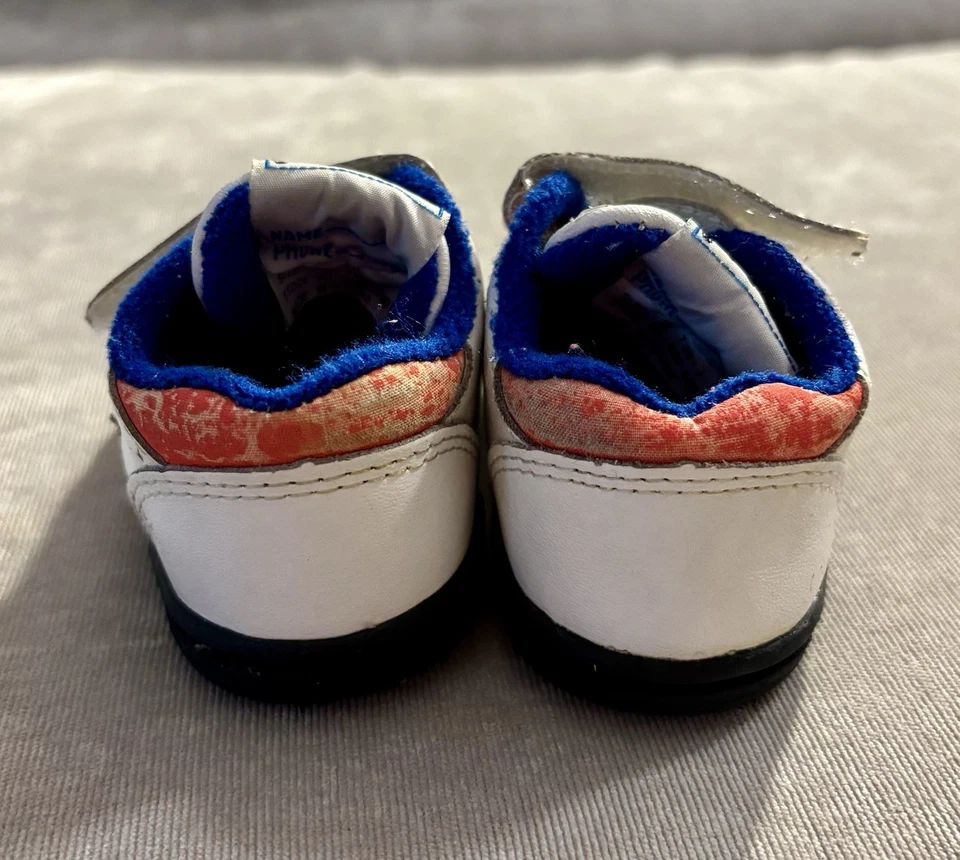 VTG Fisher Price White Sneaker Baby Shoes Size 2 Sports Embroidery Used - Image 3 of 4