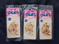 Suszone olejki vintage miś i księżyc naklejki zestaw 3 szt.