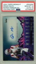 2024 Topps Midnight Drake Maye ROOKIE HORIZON AUTO PSA 10 / 10 GEM MINT DUAL 10