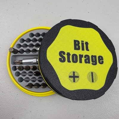 Hex Bit Holder Storage Case Drill Bit Hexagon Tool Organizer 1/4 Inch - Holds 56