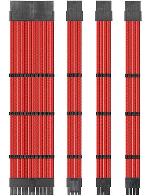 PSU Cable Extension kit Sleeved Custom Power Supply 18 AWG 24-PIN 4+4 6+2