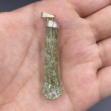 Genuine ancient Roman glass fragment Pendent  with rare patina