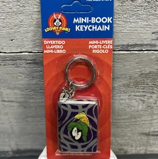 Vtg Looney Tunes Marvin the Martian Mini Book Keychain Cartoon NEW 1998 NOS