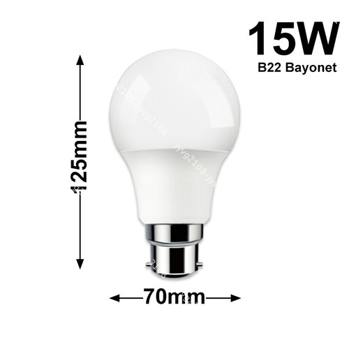 LED Light Bulbs 2835SMD Indoor Cool/Warm White 10X/6X 7W/9W/12W/15W/18W B22 E27 - Picture 18 of 19