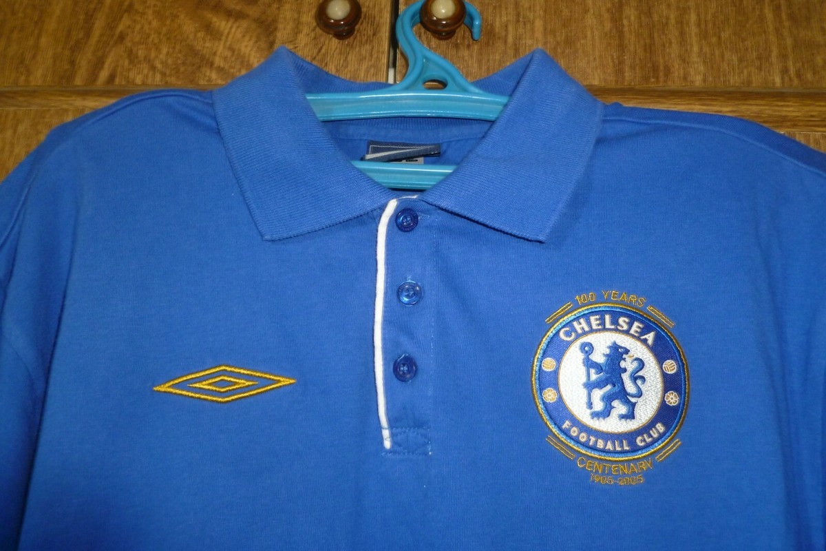 Chelsea FC Umbro Football Shirt Polo 1905-2005 100 Years Centenary 