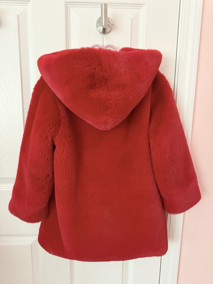 Monnalisa Faux Fur Coat Girls 6-7 Years - Image 2 of 3