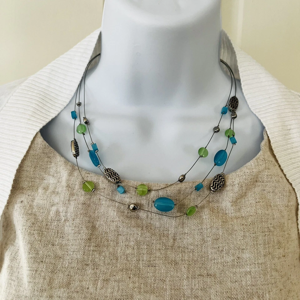 "Collar Lia Sophia Mar Caspio Costal Beach Resort vacaciones 18"" de longitud" Foto 2 de 4