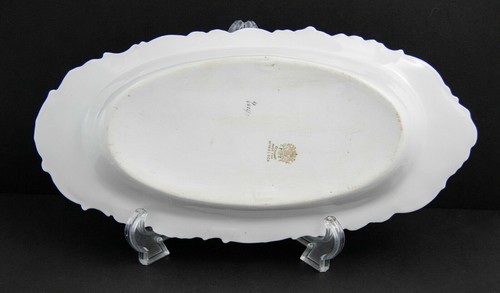 Antique PT Germany Relish Celery Dish Hand Painted California Rose Flower - Imagen 4 de 4