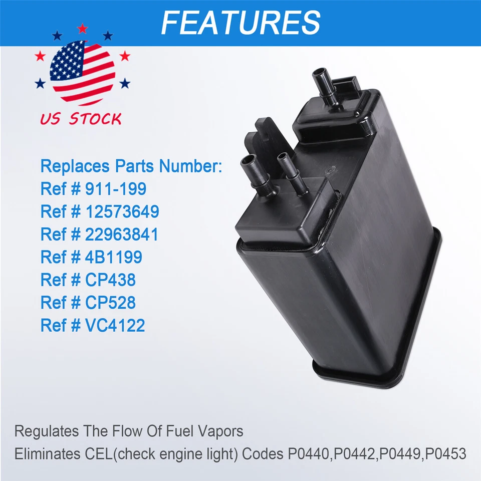 Evaporative Vapor Canister 22963841 911-199 For Chevy Suburban GMC Yukon XL - Изображение 2 из 4