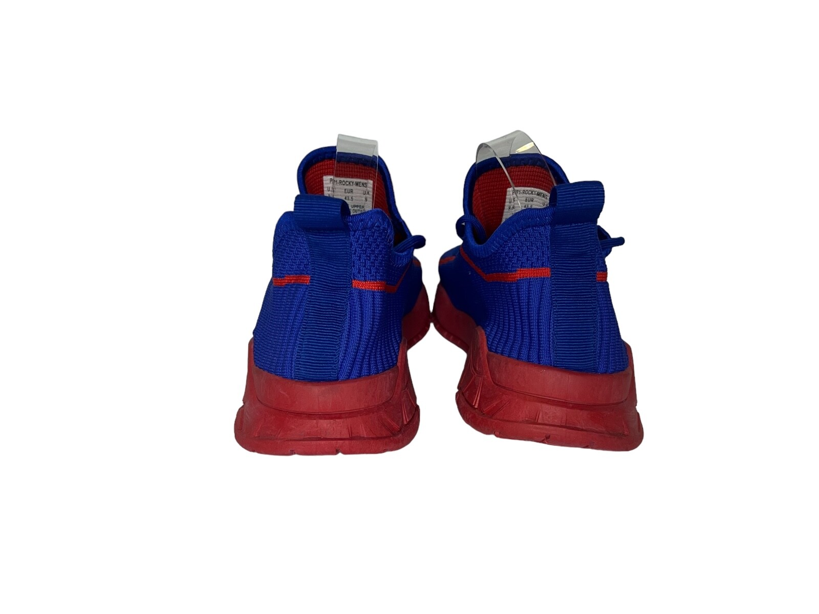 Scarpe da ginnastica da uomo blu rosse Pony PP 1 lavorate a maglia rocciosa taglia 9 5