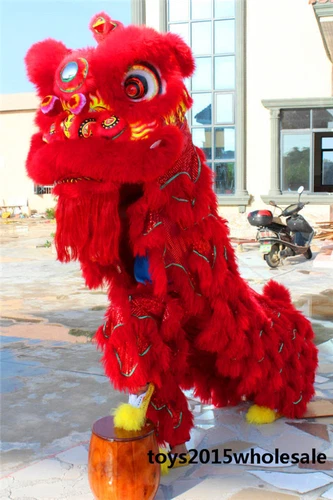 Chinese Folk art Lion Dance pants adults size Costume wool Southern Lion outfits - Picture 5 of 12