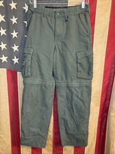 BSA Boy Scouts Cargo Pants Youth 12 Green Convertible Switchback Venturing 7459