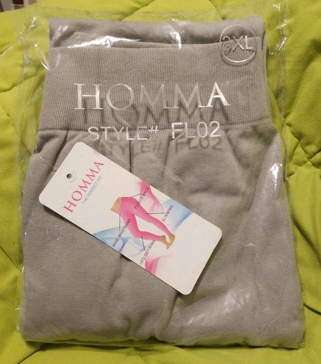 HOMMA ACTIVEWEAR Wide Waist Slimming Body FLEECE LEGGINGS Stretch