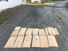 Hardwood Veneer Oak & Cherry 2-3mm thick x 15"-23" Long x 4"-9"wide 14 pc