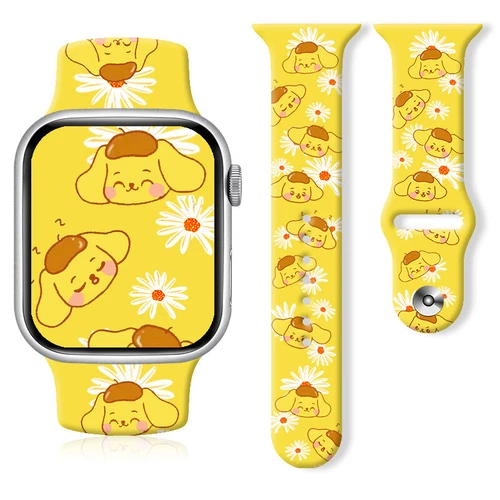 Pom Pom Purin Silikon Armbanduhr - Armbänder für Apple Watch S8765432SE 38/49MM - Bild 12 von 31