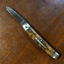 Antique 1900s Cattaraugus 22669 Half Congress Pinched Bolster Pocket Knife