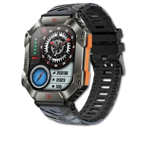 Montre connectée militaire tracker d'activité avec batterie longue durée