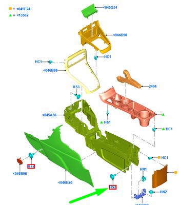 FORD ECOSPORT MK2 BK Console Screw 1830074 W705134-S307 NEW  
