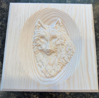 Wolf Head Engraving Trim Wood, Corner Trim Block Door Trim Window Trim