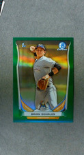 2014 Bowman Chrome Draft Green Refractor #103 Brian Schales Marlins #'d 44/150
