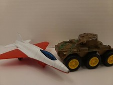 Vintage Tootsie Toys Army Military Lot Tank And Plane  