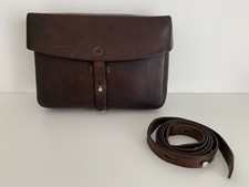 Borsa militare vintage in cuoio (esercito svizzero) - tracolla regolabile