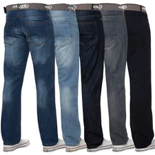 Kruze Mens Straight Leg Jeans Denim Pants All Waist Regular Big Tall King Sizes