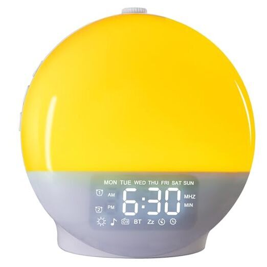 Gentle Sunrise Alarm Clock with Dual Alarms for Natural Wake-Up & Sleep Aid-image
