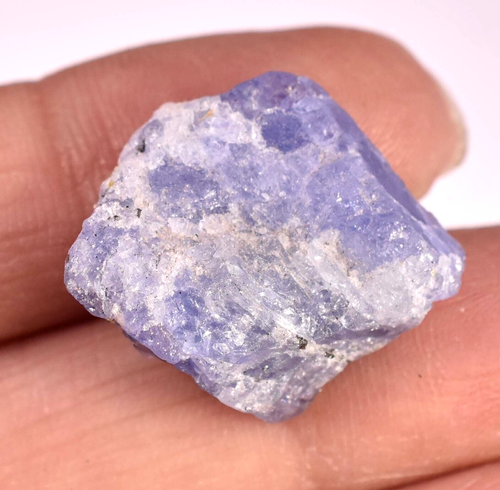 100% Natural Blue Tanzania Tanzanite 18.20 Ct Earth- Mined 22x17 mm Loose Rough - Picture 7 of 8