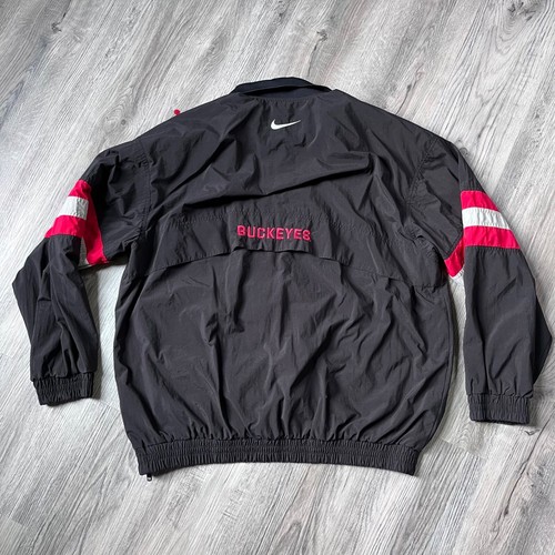 Vintage Nike Team Ohio State Buckeyes Jacket 1/4 zip jacket mesh lined vented xl - Picture 2 of 13