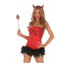 red and black devil costume
