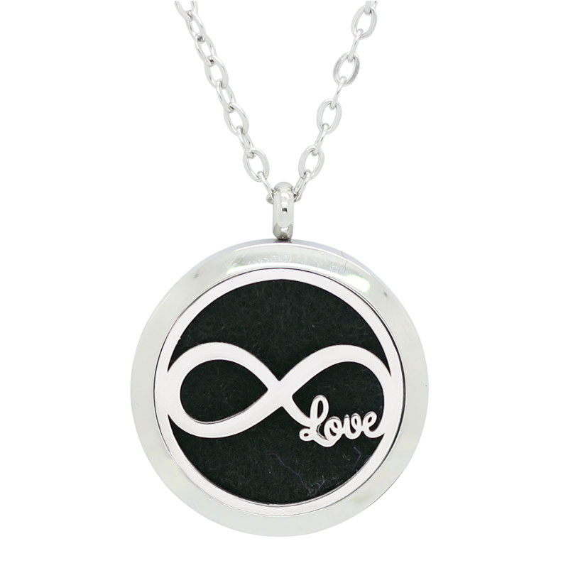 Essential Oil Diffuser Locket - Infinity Design-image