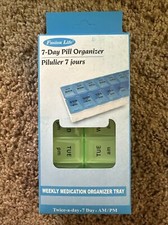 7 Day Weekly Pill Organizer Large AM PM Pill Case 2 Times A Day Pill Container