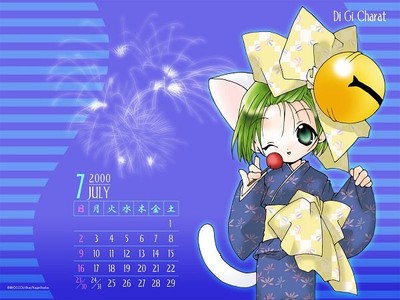 Anime di gi charat dejiko animal hat bell hair Playmat Gaming Mat Desk 5720