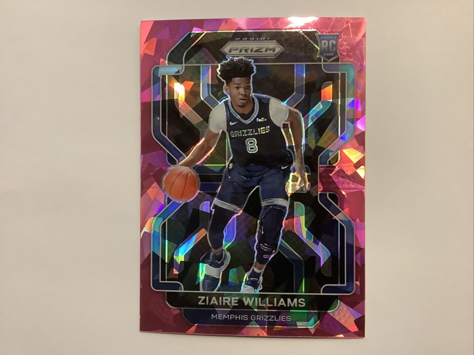 2021-22 NBA Panini Prizm Zaire Williams Pink  Cracked Ice #313 Grizzlies RC d