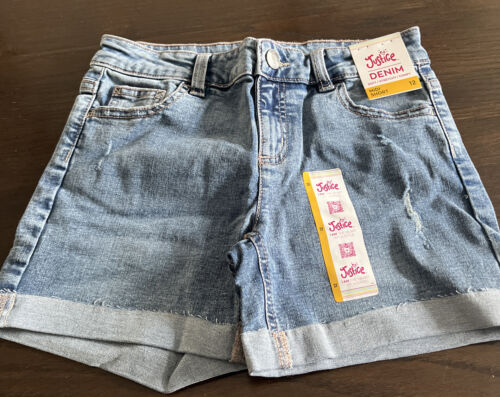 JUSTICE DENIM MIDI SHORT MEDIUM WASH SIZE 12 - Picture 2 of 4