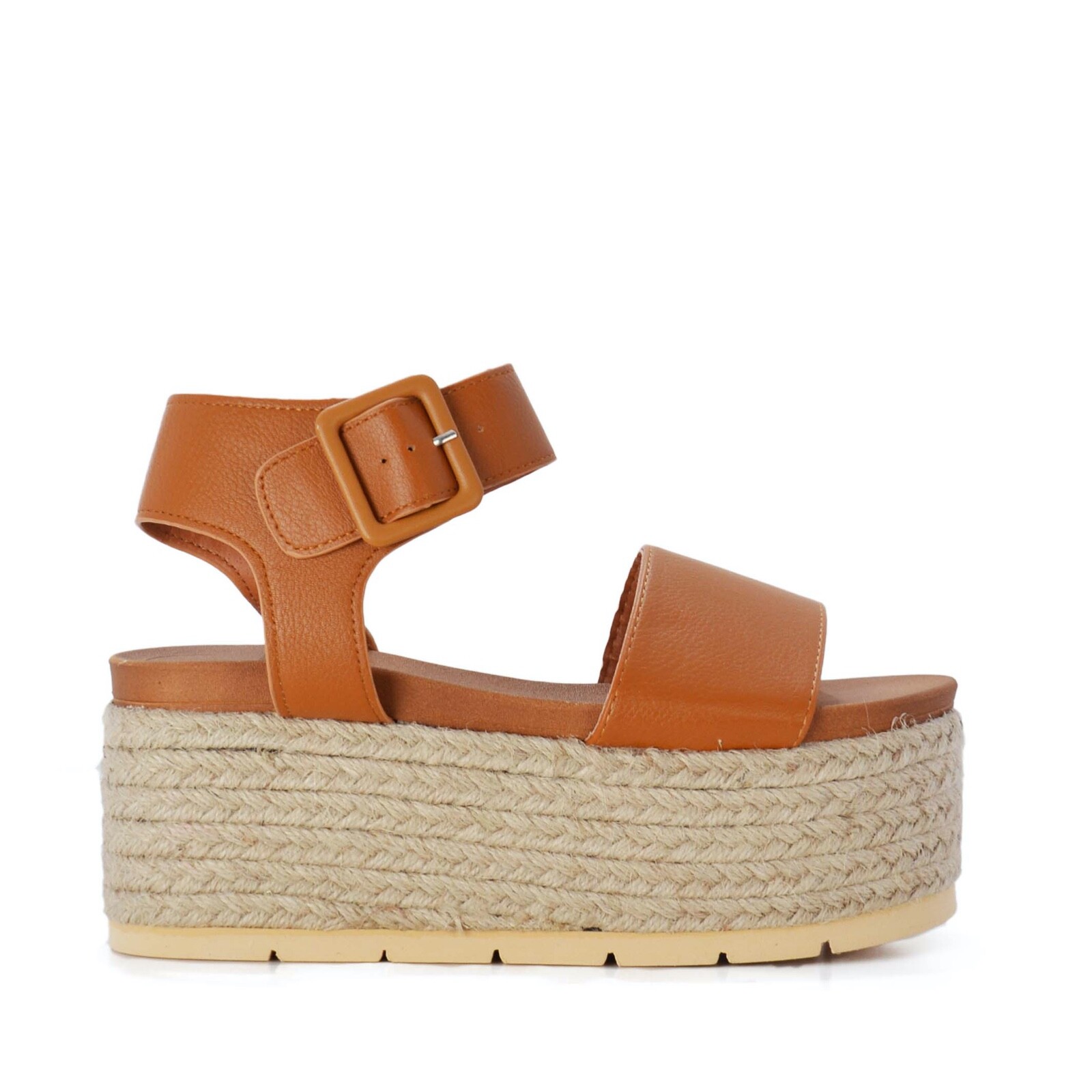 Sandalias de Mujer Plataforma y Yute color Camel Verano 2020