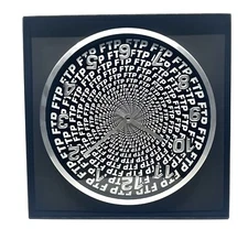 FTP Spiral Wall Clock Black ONE SIZE (OS) IN HAND SHIPS ASAP NEW UNUSED