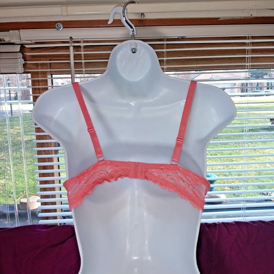 Fredericks of Hollywood Bra RN 73120 Pink Lace PUSHUP 36B Underwire T-shirt - Image 3 of 4